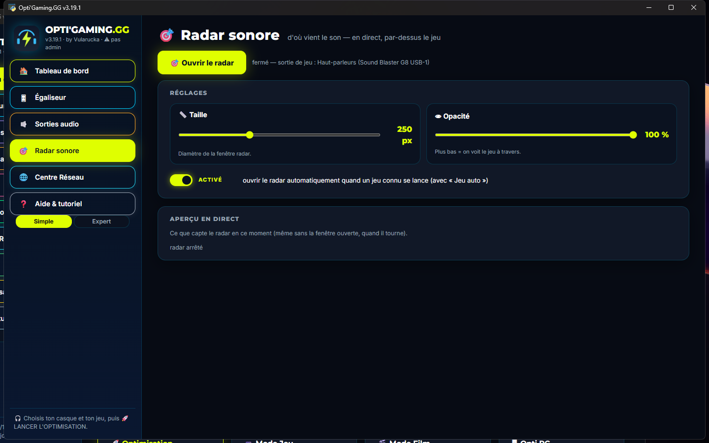 Radar sonore