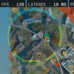 Radar par-dessus le jeu